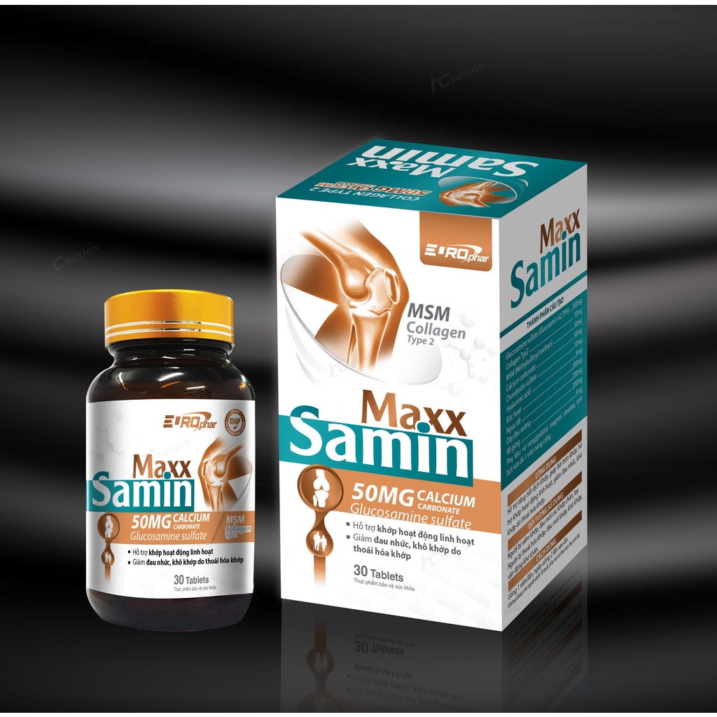 Viên Uống Bổ Xương Khớp Glucosamine Maxx Samin Collagen Type 2 - Giúp Giảm Đau Nhức Mỏi Khớp, Giảm Thoái Hóa Khớp