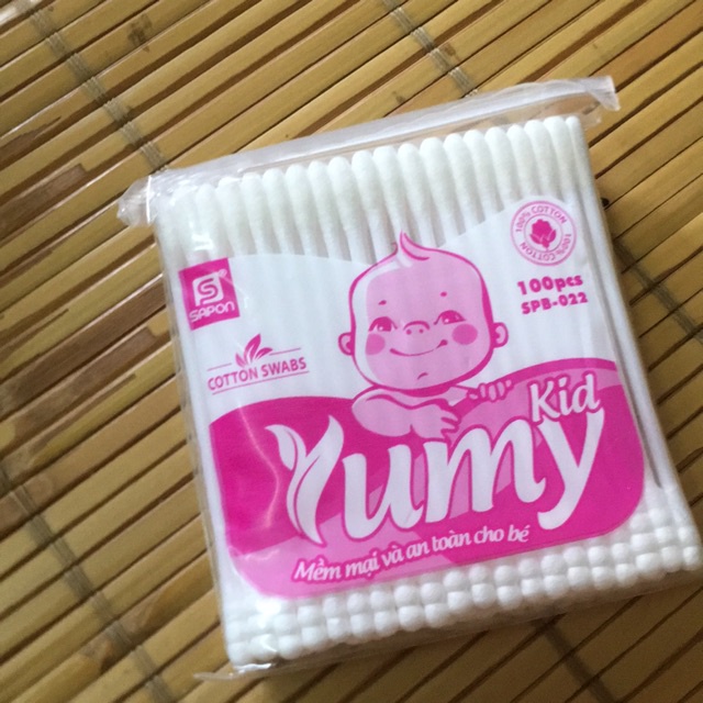 Bông tăm ngoáy tai YUMY - Thấm hút tốt, giúp lấy đi nước, chất lỏng trong vết thương, vết loét, bụi bẩn phukiendepladuoc