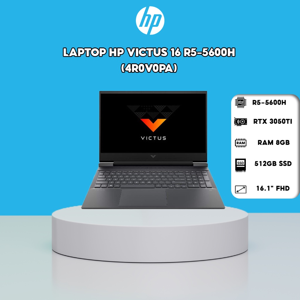 Laptop HP Victus 16 R5-5600H 8GB 512GB RTX3050Ti 16.1' INCH 144Hz W11