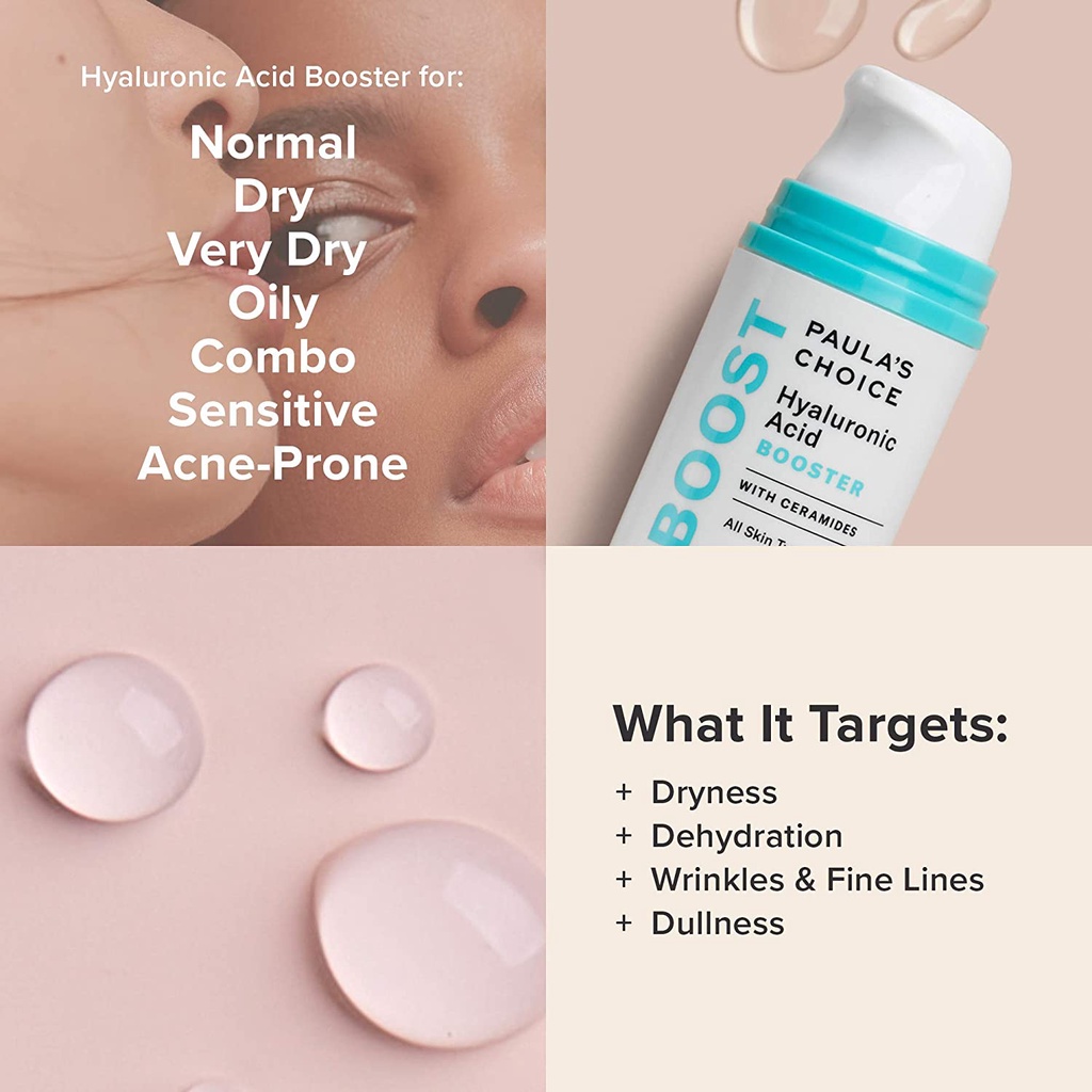 Tinh Chất Cấp Nước, Phục Hồi, Dịu Da Paula's Choice Hyaluronic Acid Booster