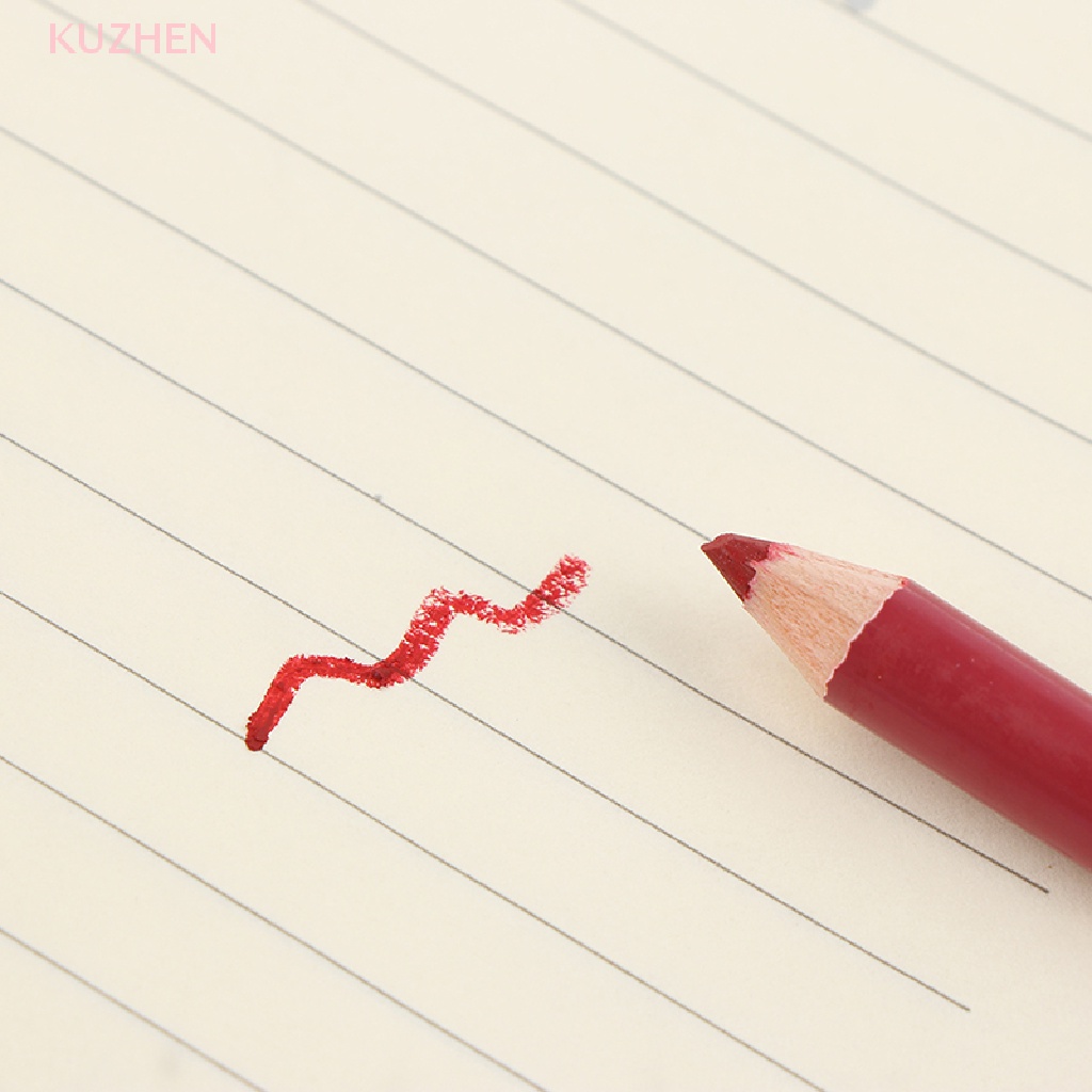 KUZHEN 1 Chì Kẻ Viền Môi KUZHEN Chống Nước Lâu Phai Thiết Kế Vỏ Son Bằng Gỗ Đẹp Mắt