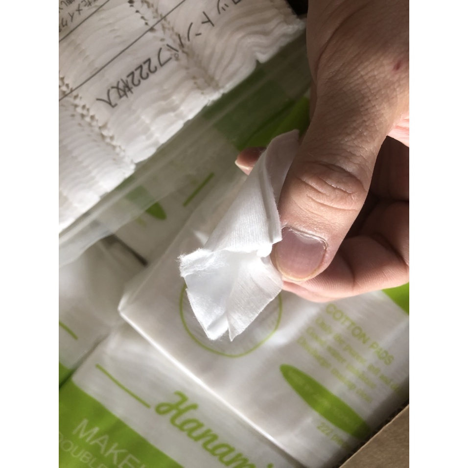 Sỉ 5 gói bông tẩy trang cotton Hanami hàng cao cấp ( Túi chuẩn 222 miếng/gói  )