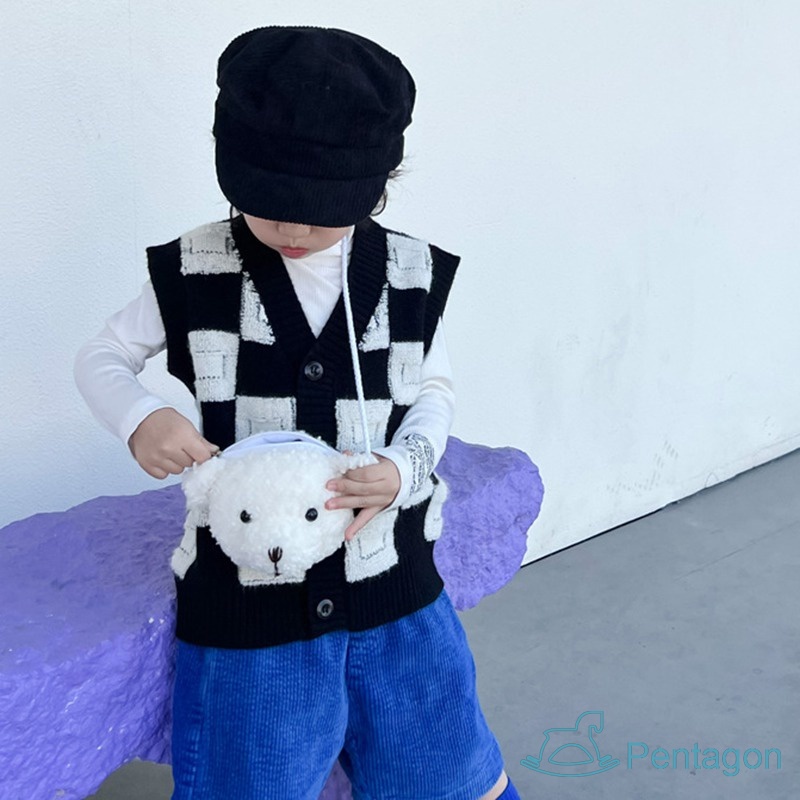 Túi Đeo Vai Hình Hoạt Hình Phong Cách Hàn Quốc Xinh Xắn Cho Bé Gái