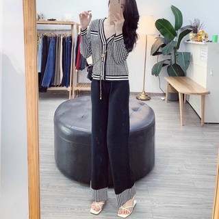 (BT) Set bộ len kẻ ziczac hàng QCL1