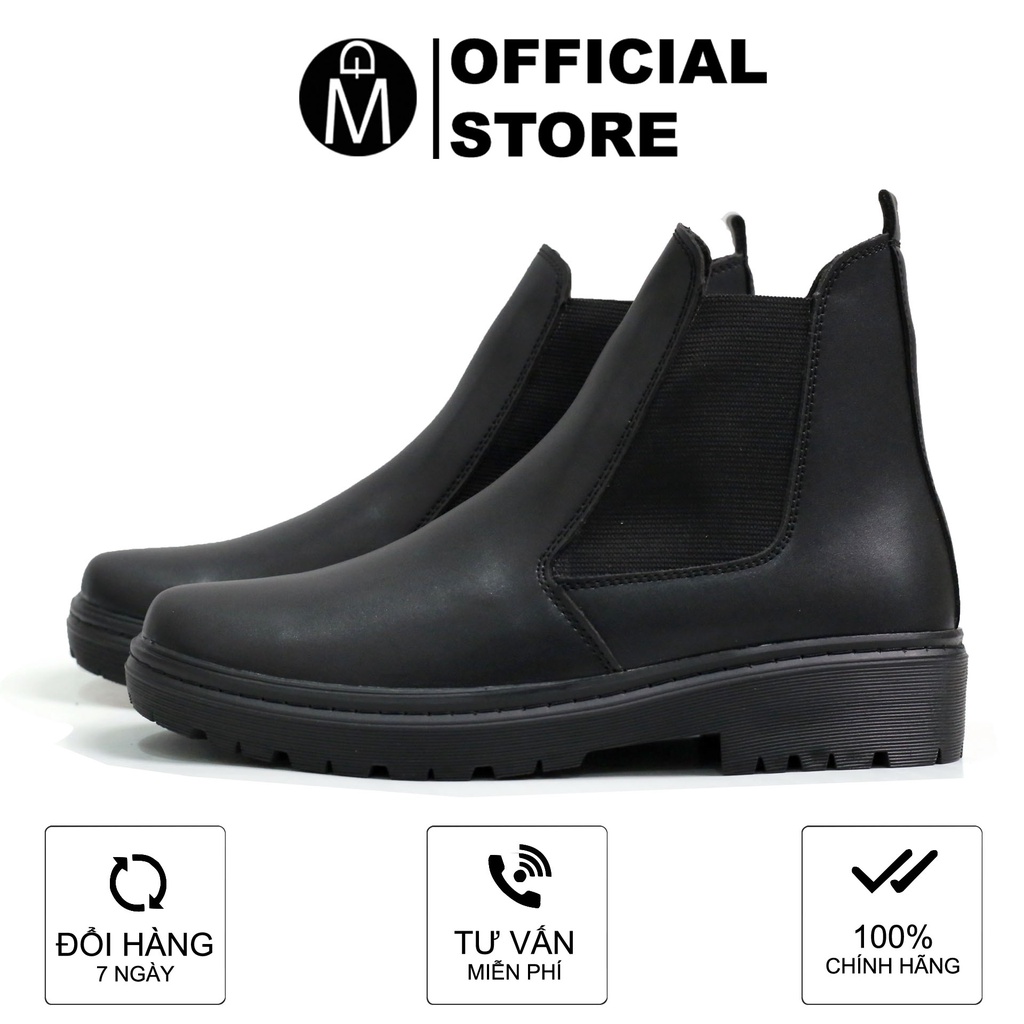 Chunky Chelsea Boots da thời trang MĐ G1107 da lì chống nhăn, đế chunky thời trang