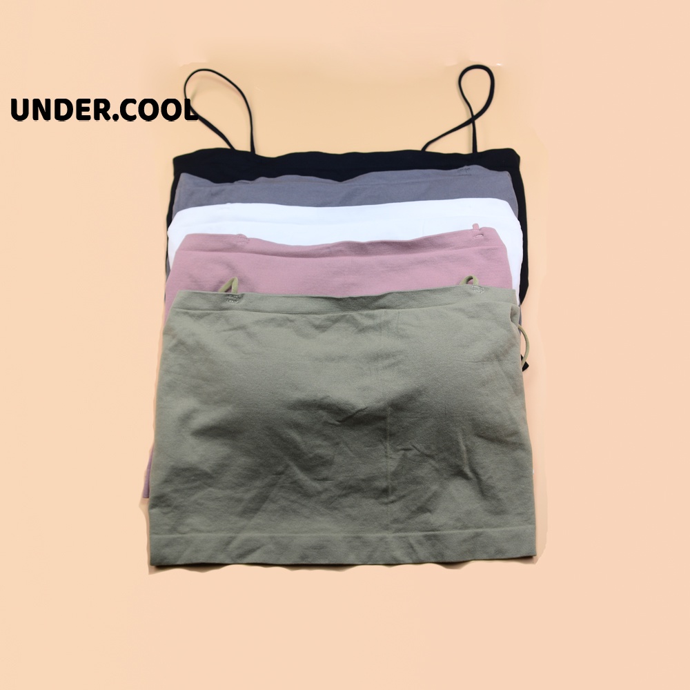 Áo 2 Dây Croptop UNDERCOOL Sợi Bún Chất Cotton Co Giãn Đệm Ngực Co Giãn Siêu Thoải Mái