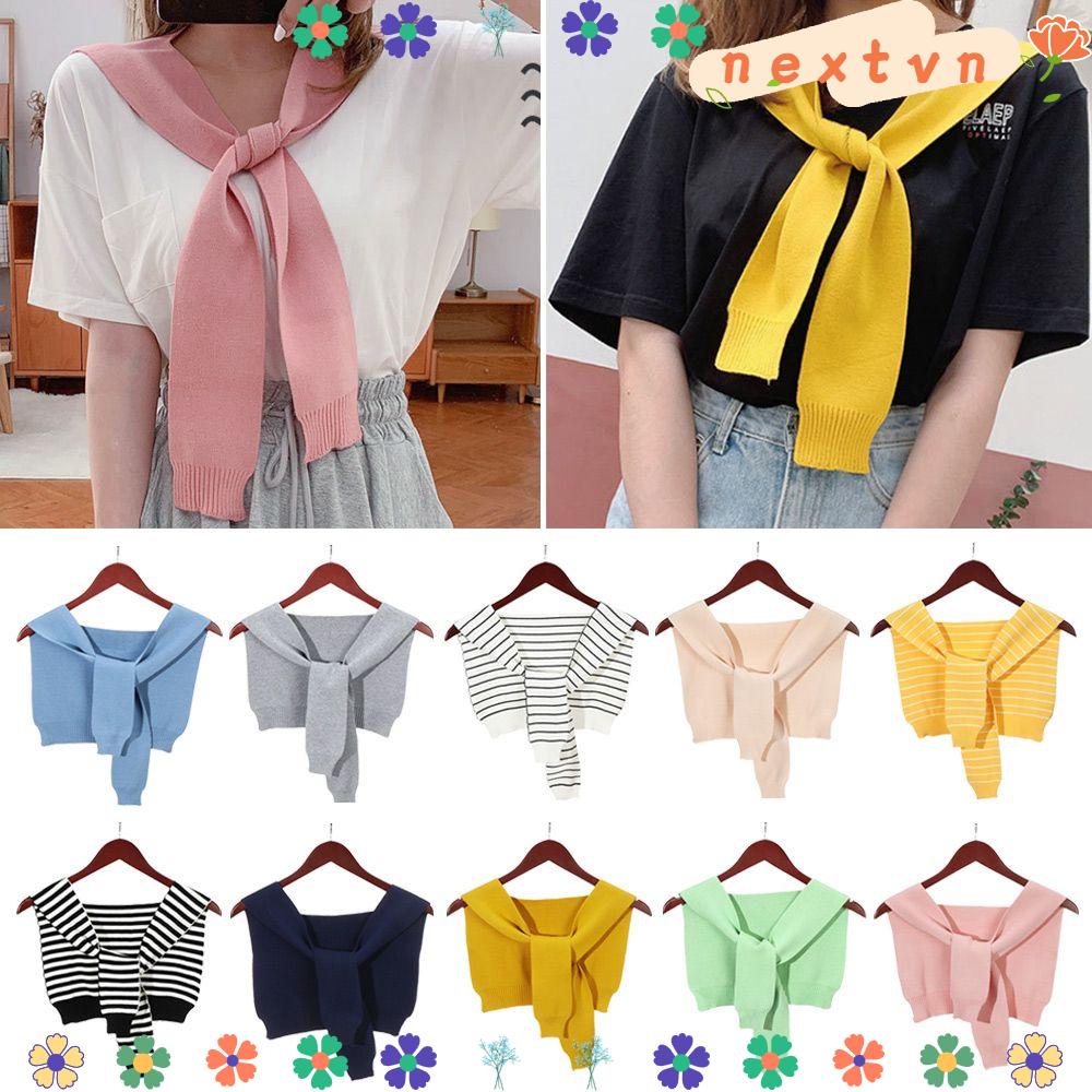 Cổ Áo Thun Giả Dệt Kim Mềm Mại Có Thể Tháo Rời Thời Trang Cho Nữ