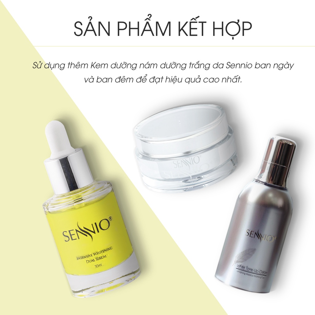 Serum dưỡng da Sennio Intensive Whitening Dual dưỡng da nám trắng da mặt chính hãng Hàn Quốc 30ml SNO 809