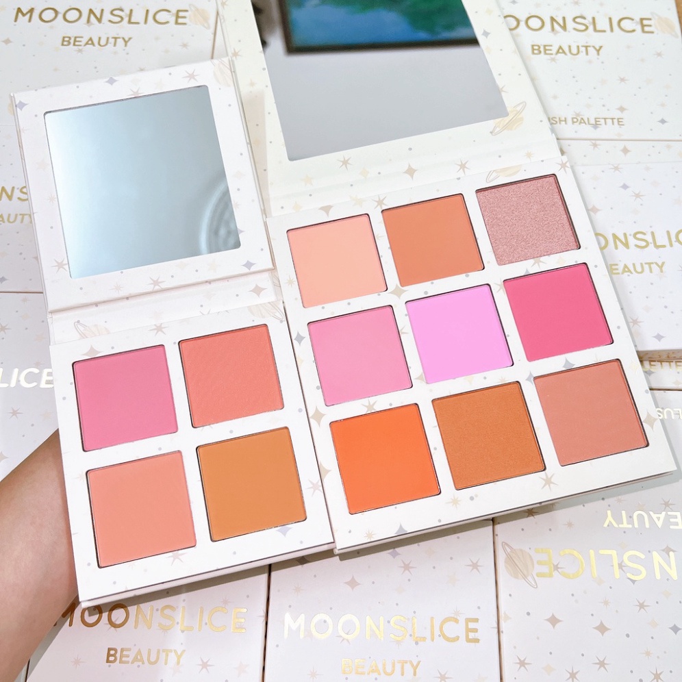 Bảng má hồng moon slice beauty 4 ô & 9 ô chuẩn màu tone cam hồng siêu xinh - ảnh sản phẩm 2