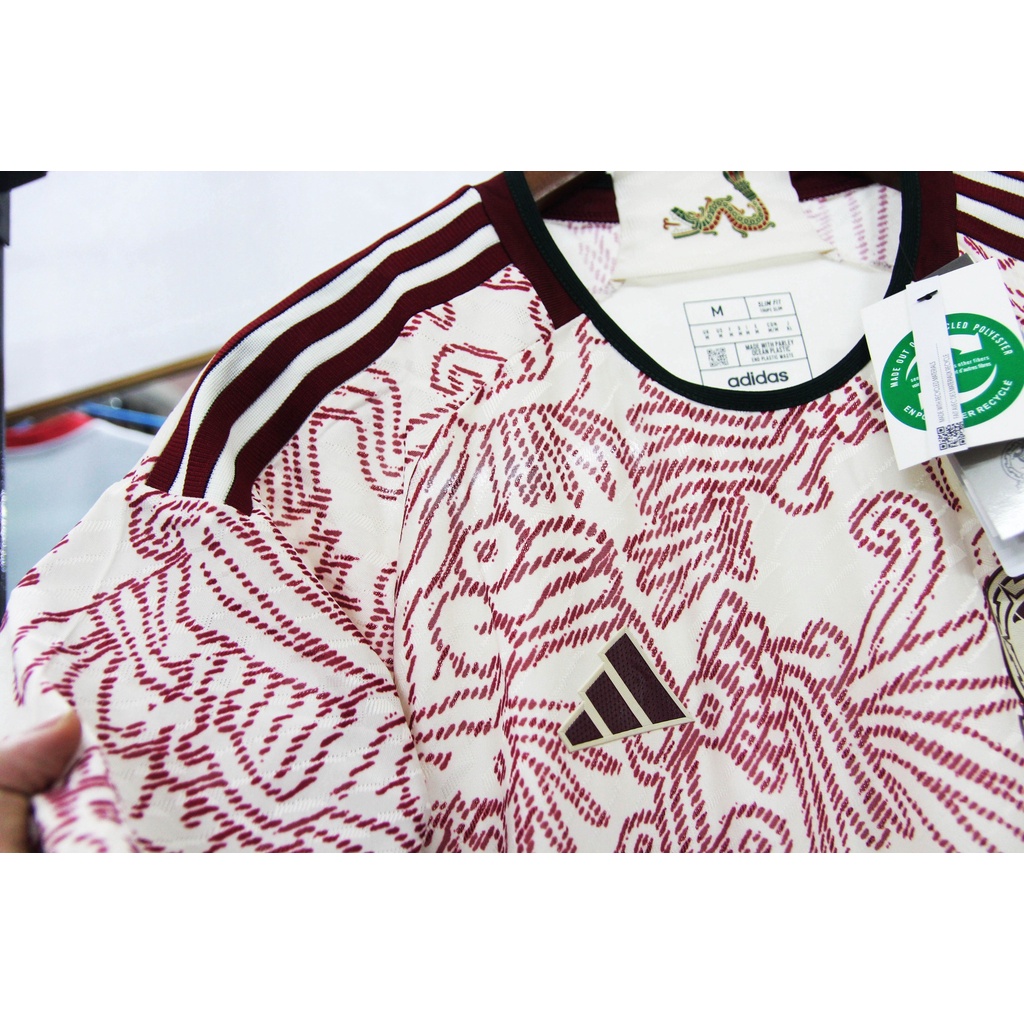 Bộ quần áo bóng đá Đt Mexico mùa WC 22/23 - Bản Player hàng Thái - Mexico Trắng Đỏ sân khách