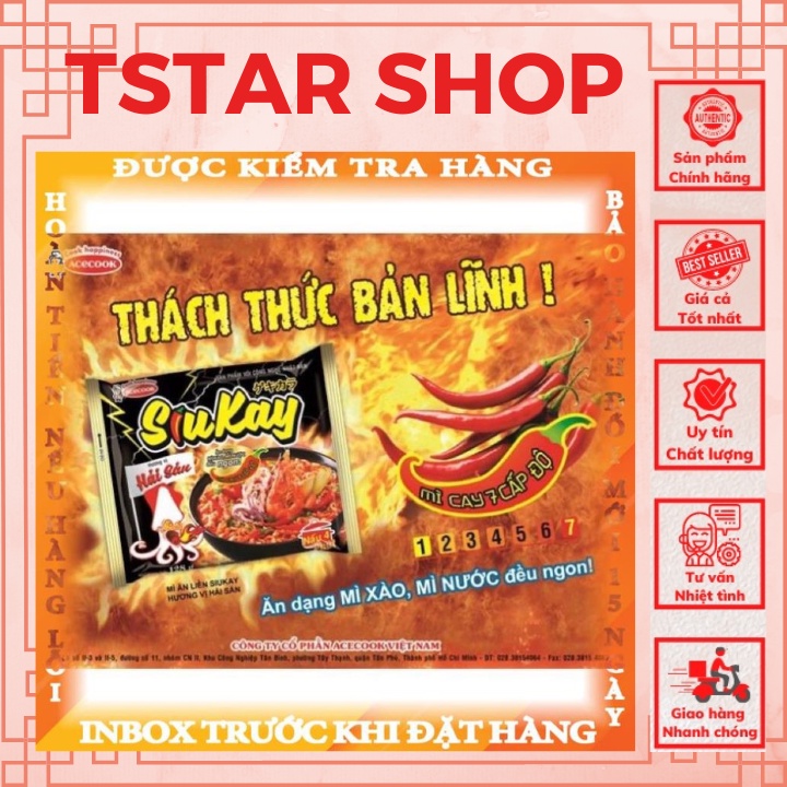 Mì Cay 7 Cấp Độ Acecook Siu Kay Đủ Vị- Tstar Shop