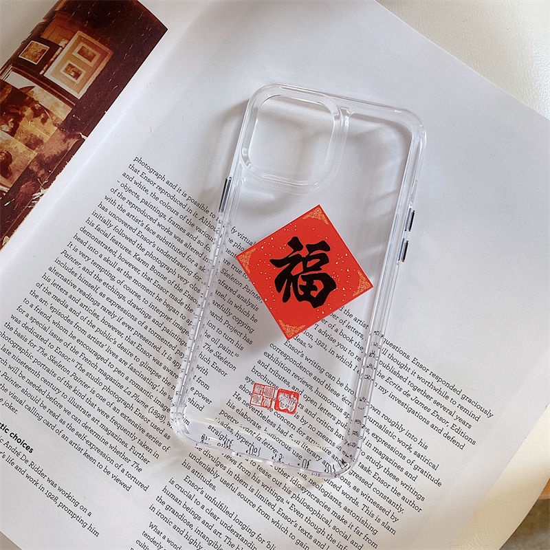 Ốp Điện Thoại Cứng Trong Suốt Chống Sốc Màu Vàng Mừng Năm Mới 2023 Cho iPhone 14 11 13 12 X XS Pro Max xr Mini xr 7 Samsung Galaxy S22 ultra plus