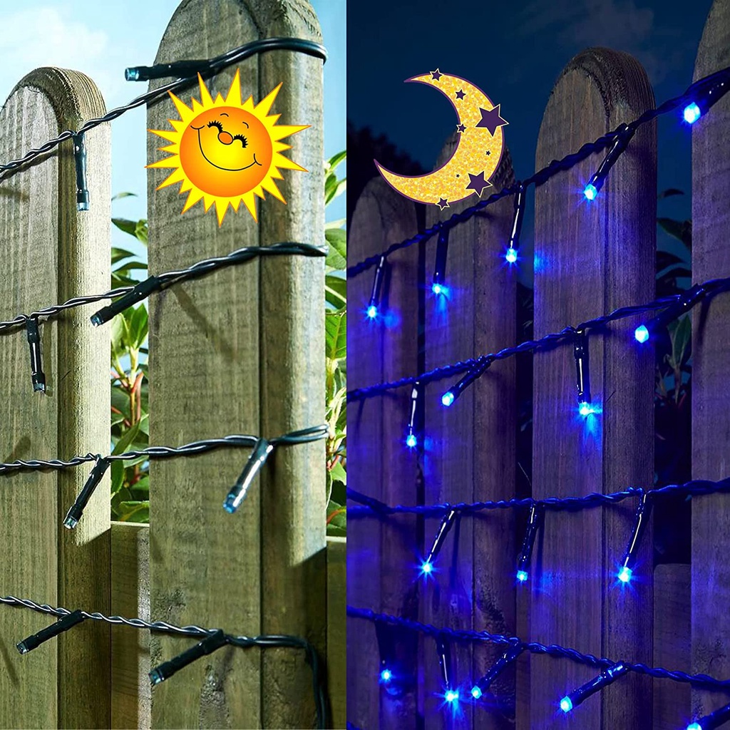 Welpur Dây Đèn Led 5 / 10m Chống Thấm Nước Sử Dụng Năng Lượng Mặt Trời Trang Trí Cây Thông Giáng Sinh