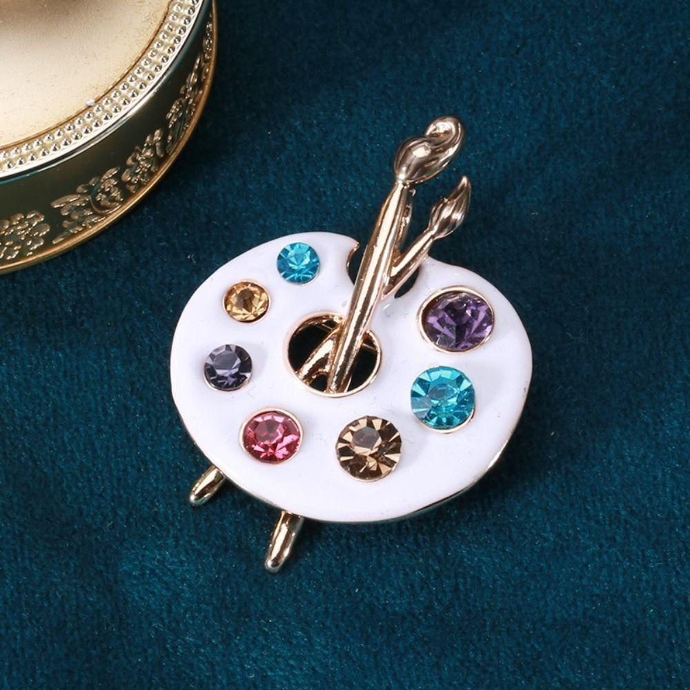 Ghim Cài Áo Hình Bảng Vẽ Tráng Men Sang Trọng Cho Nữ