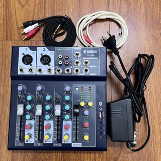 Bàn Mixer F4 Yamaha Hát Karaoke Thu Âm Đa Năng,đầy đủ dây kết nối thu âm livestream,bh 1 năm
