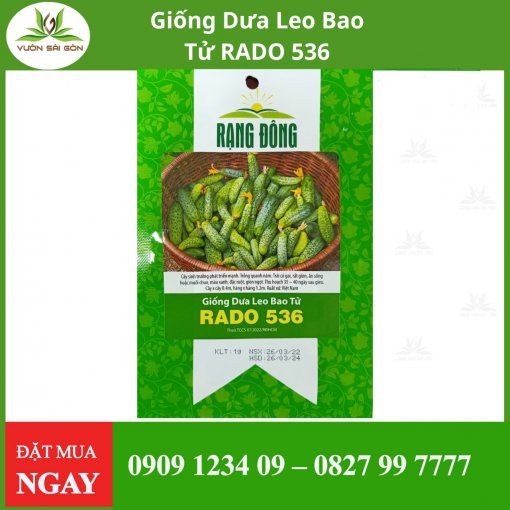 GIỐNG DƯA LEO BAO TỬ RADO 536 gói 1g(Vườn Sài Gòn - Vuon Sai Gon)