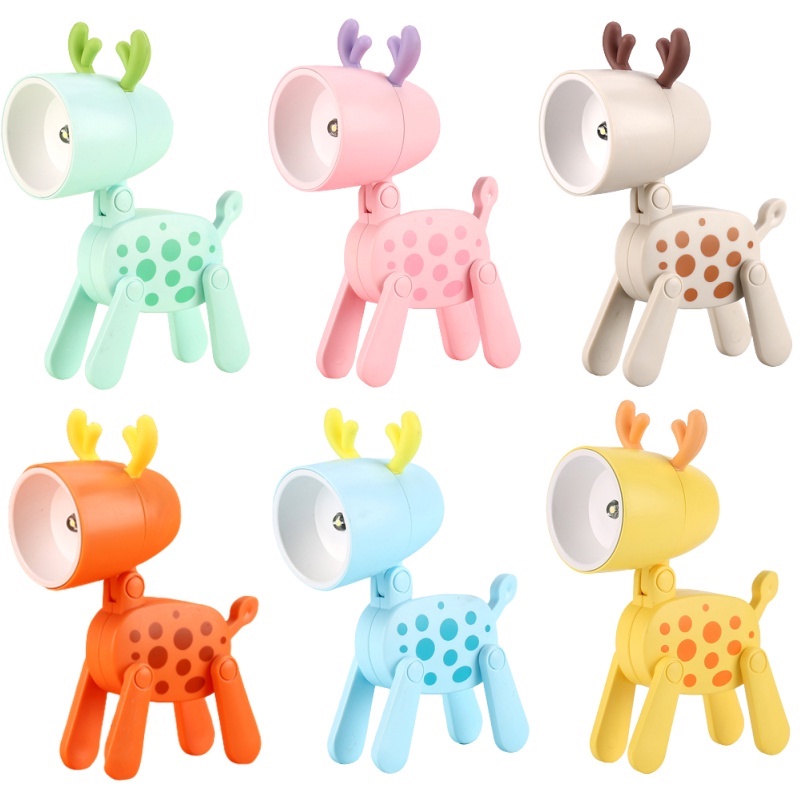 Đèn LED Đọc Sách Mini Hình Động Vật Hoạt Hình Sáng Tạo Có Thể Gập Lại Sử Dụng Pin