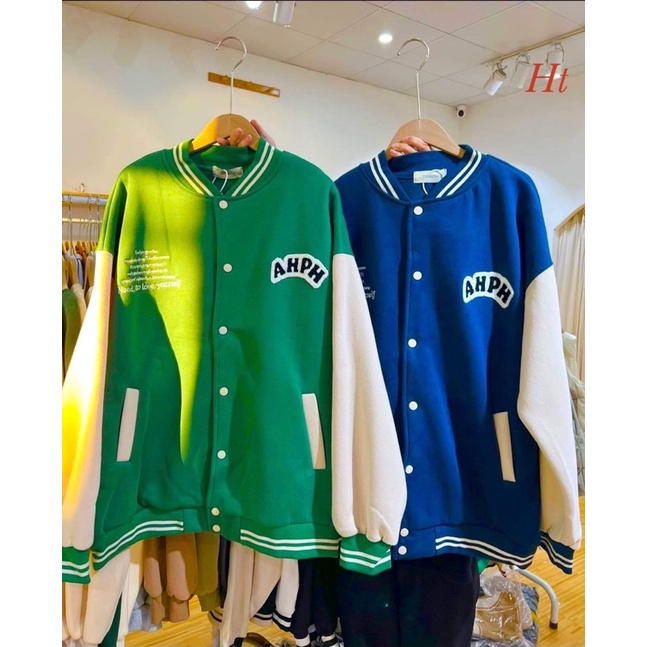 Áo bomber phối tay AHPH nỉ cotton H2A767