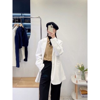 Áo blazer trơn dáng rộng freesizs AK19