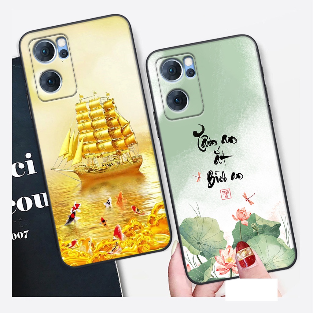 Ốp lưng Oppo RENO 7 5G thư pháp phong cảnh , chữ an nhiên -ỐP GIÁ RẺ- CHẤT LƯỢNG