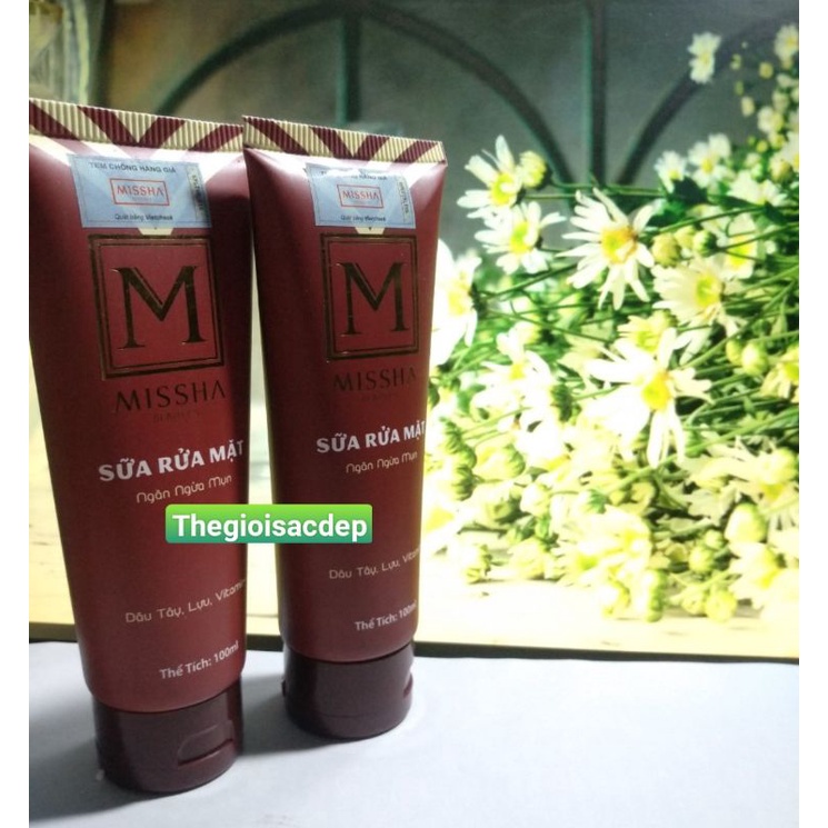 sữa rữa mặt ngừa mụn missha