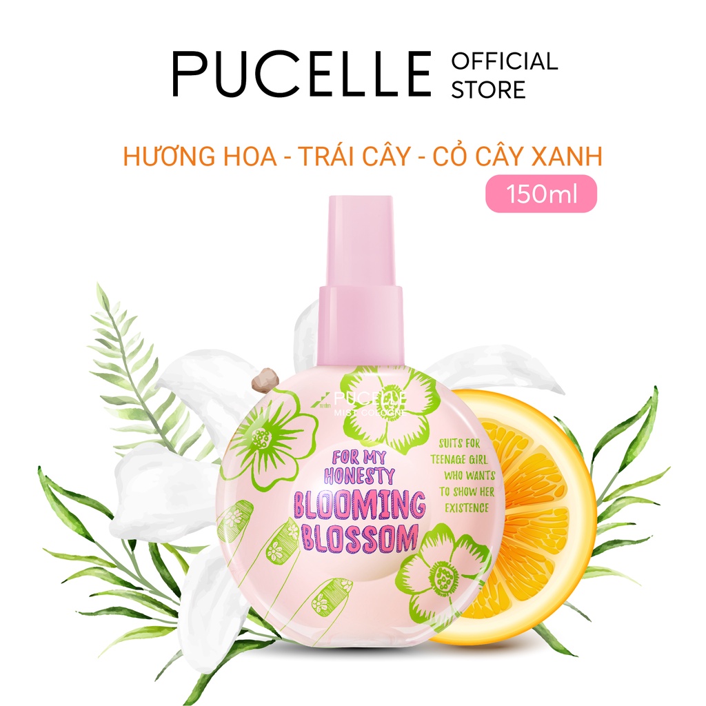  Nước Hoa dạng xịt PUCELLE Mist Cologne Blooming Blossom For My Honesty 150ml