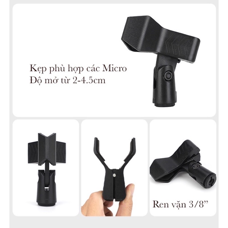 Đầu kẹp micro gắn chân micro và chân máy ảnh
