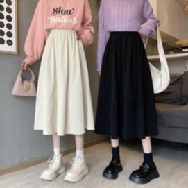 Chân váy kaki dáng dài đi chơi cực xinh