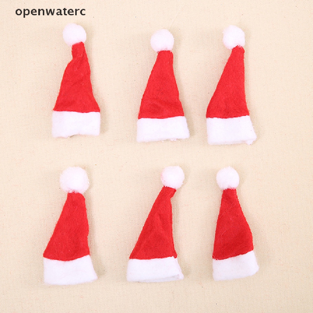Set 10 Mũ Ông Già Noel Mini Trang Trí Kẹo Mút / Quà Tặng Đám Cưới