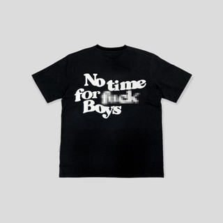 Áo thun no time for fxxk boys - màu đen - unisex - form oversize