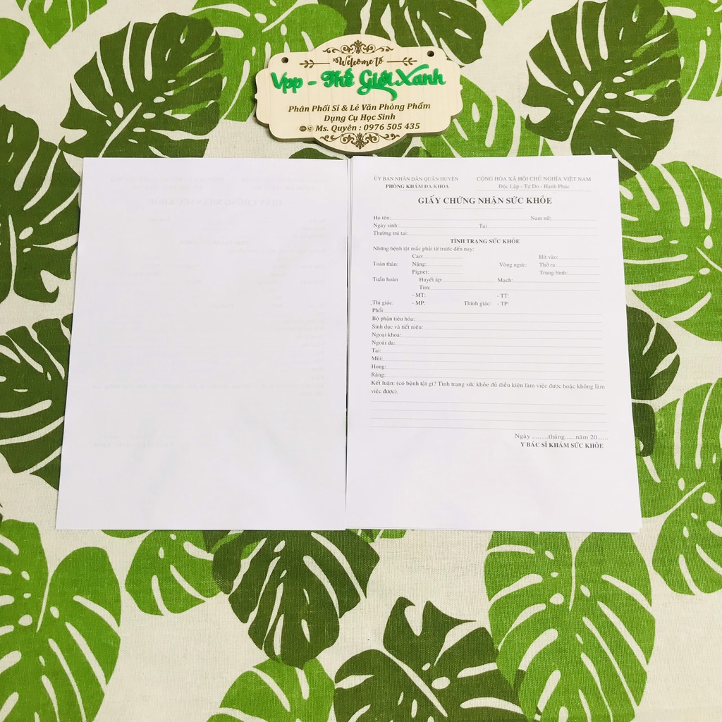 GIẤY KHÁM SỨC KHOẺ