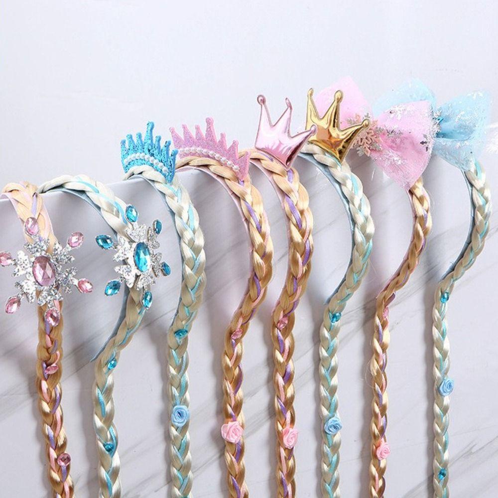 Băng Đô Cài Tóc Bện Hình Hoạt Hình Dành Cho Trẻ Em Hóa Trang