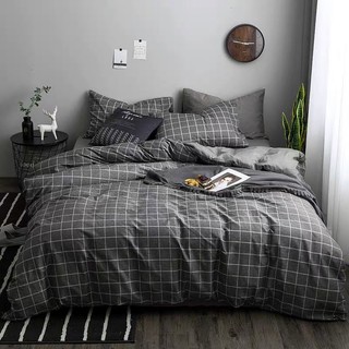 Bộ chăn ga 4 món kẻ mới