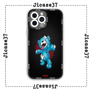 Ốp lưng iphone và samsung xiaomi oppo cạnh vuông Jicase Gấu bống rách 
