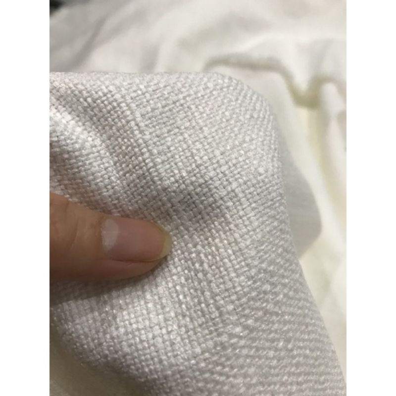 vải bố (dạ tweed)màu trắng dày mềm rũ chính phẩm siêu sang_1m(khổ1m5)