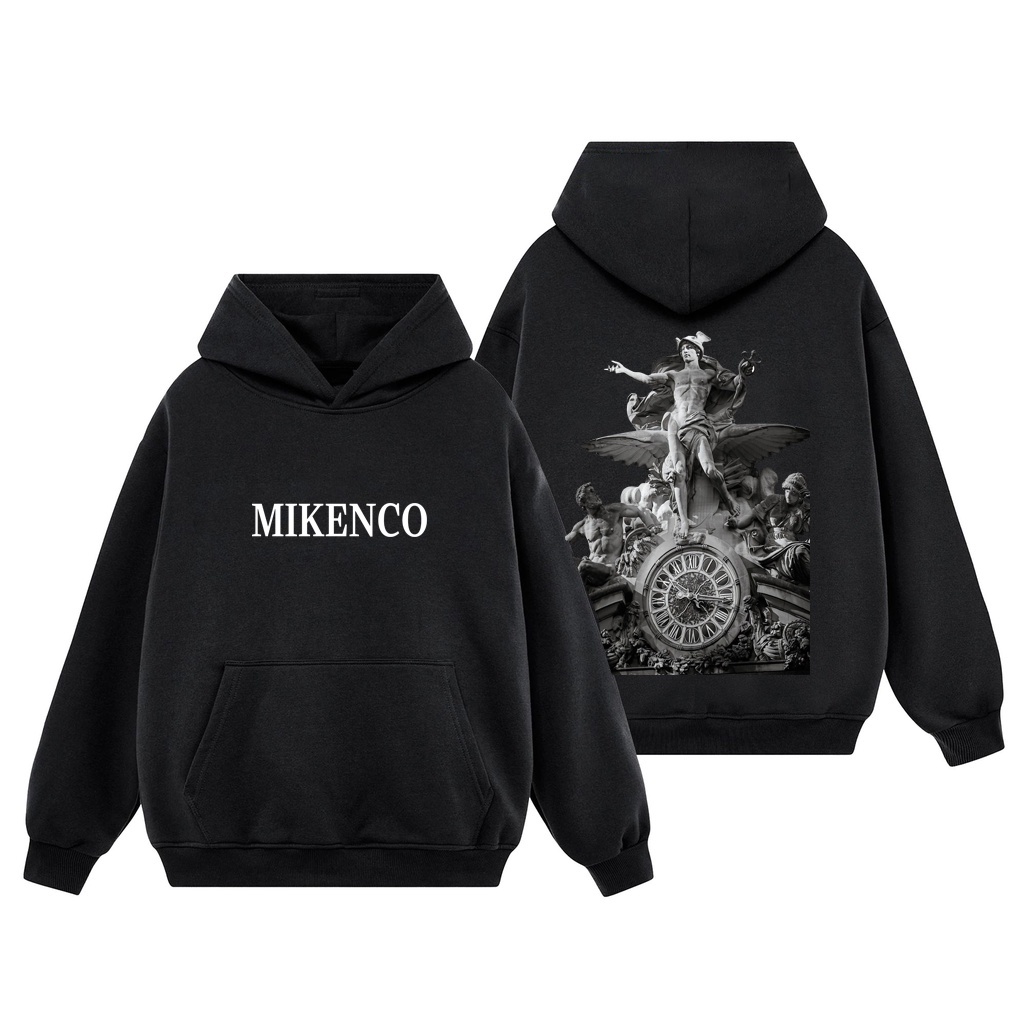 Áo Hoodie Hình Đồng Hồ Mikenco Form Rộng Greek Gods - Áo Hoodie Dài Tay Unisex 100% Cotton Trần Bông