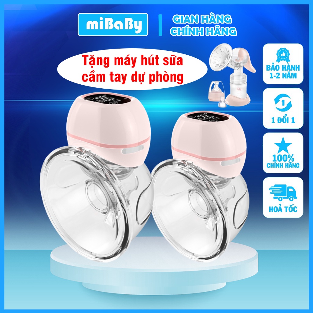 Máy hút sữa điện đôi rảnh tay không dây Fatz Baby Freemax 1 có chế độ mát xa và kích sữa [BẢO HÀNH 24 THÁNG]