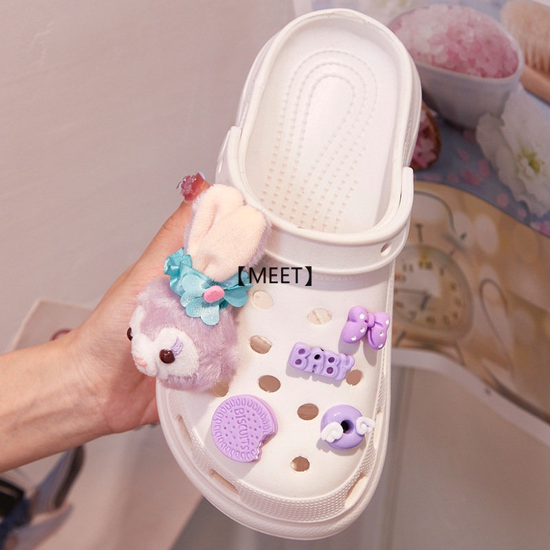 [MEET] Phụ Kiện Khóa Cài Giày Crocs DIY Hình Hoa Hoạt Hình Trang Trí Hoa croc Jobz charm-Xingdailu