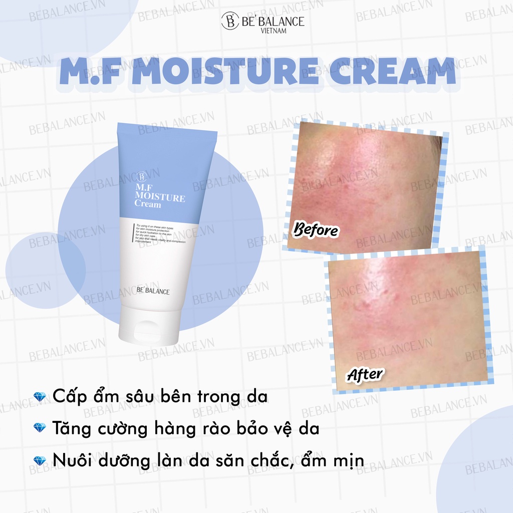 Kem dưỡng chuyên sâu cấp ẩm, phục hồi, bảo vệ da Be'Balance M.F Moisture Cream (150ml)