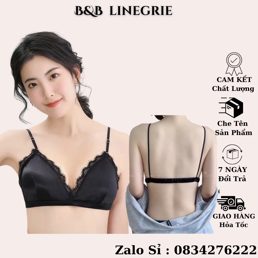 Áo Bra B&B LINEGRIE áo Ren, Áo Satin Viền Ren Mặc Thoải Mái Thiết Kế Sang Trọng