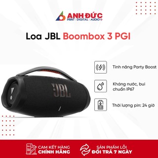 Loa Bluetooth JBL Boombox 3 (Pin 24h, Chống Nước IP67) - Bảo Hành 12 Tháng Toàn Quốc PGI - Mẫu Mới 2022