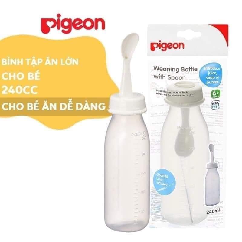 Bình thìa tập ăn dặm Pigeon lớn 240ml