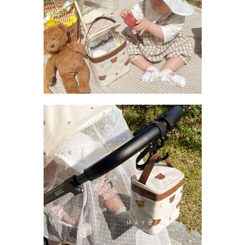 TÚI XÁCH BỈM SỮA MINI HÌNH GẤU THỎ - MẪU MỚI 2022