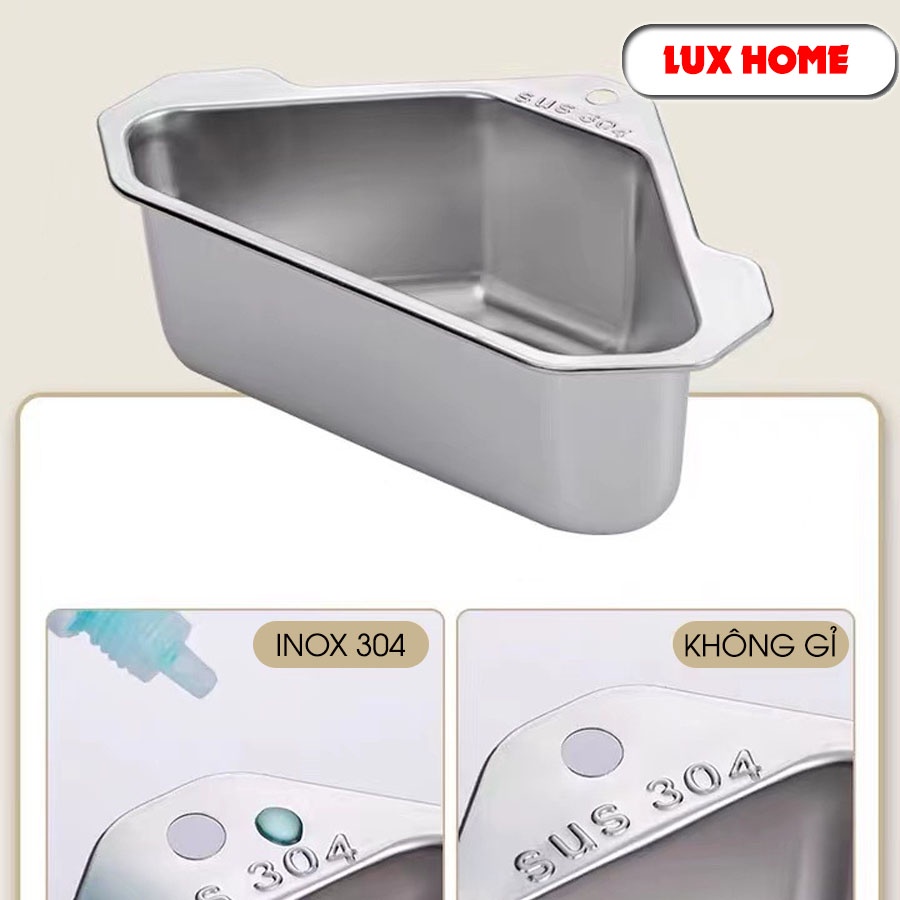 Rổ lọc rác bồn rửa bát ngăn tắc bồn rửa, Khay lọc rác bồn rửa chén chất liệu INOX 304 siêu bền,chống hoen gỉ LUXHOME