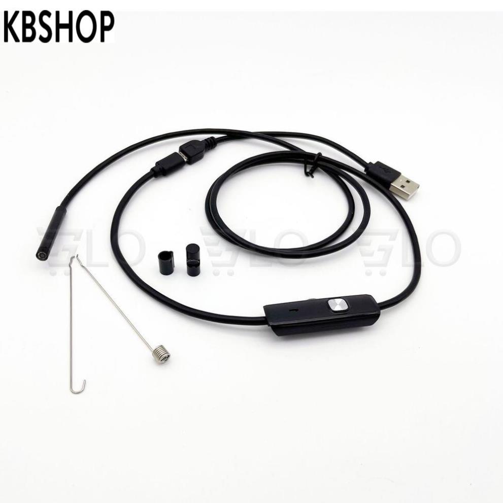 Camera Nội Soi Chống Nước(IP67) Siêu Nhỏ 5.5mm Dài 1m Cho Máy Tính Và Điện Thoại Cổng Micro USB Hoặc Type C