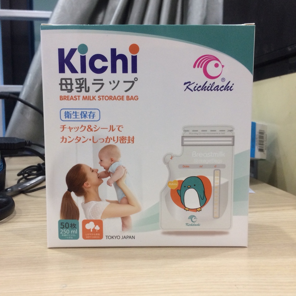 Túi trữ sữa Kichi 120ml, 250ml Có Vòi rót tiện lợi