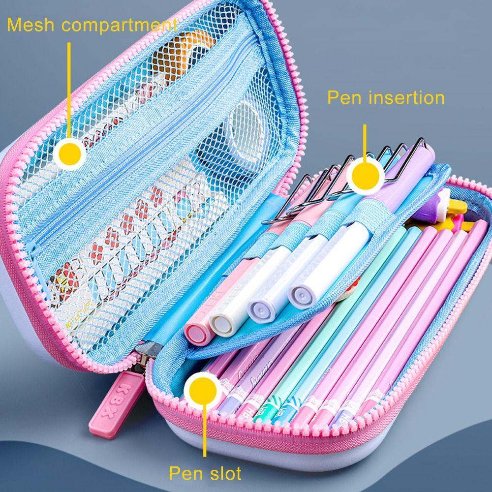 CHOOKEY Hộp Bút Cỡ Lớn Đa Năng Họa Tiết Hoạt Hình Xinh Xắn