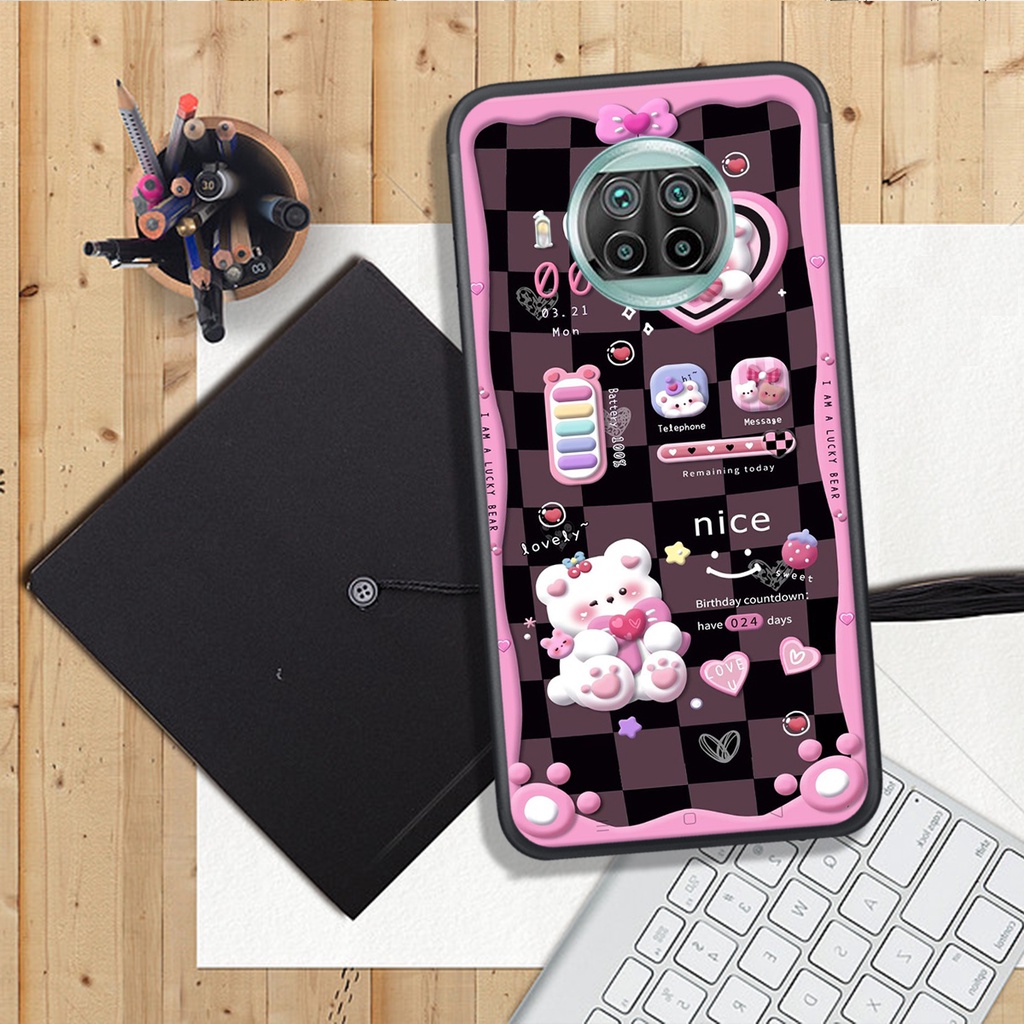 Ốp Lưng XIAOMI MI 10T LITE, IN HÌNH GẤU CHOCOLATE NÂU NHẠT, ĐẸP