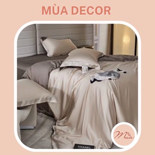 Bộ vỏ chăn ga và vỏ gối tencel 80s đơn sắc - Mùa Decor