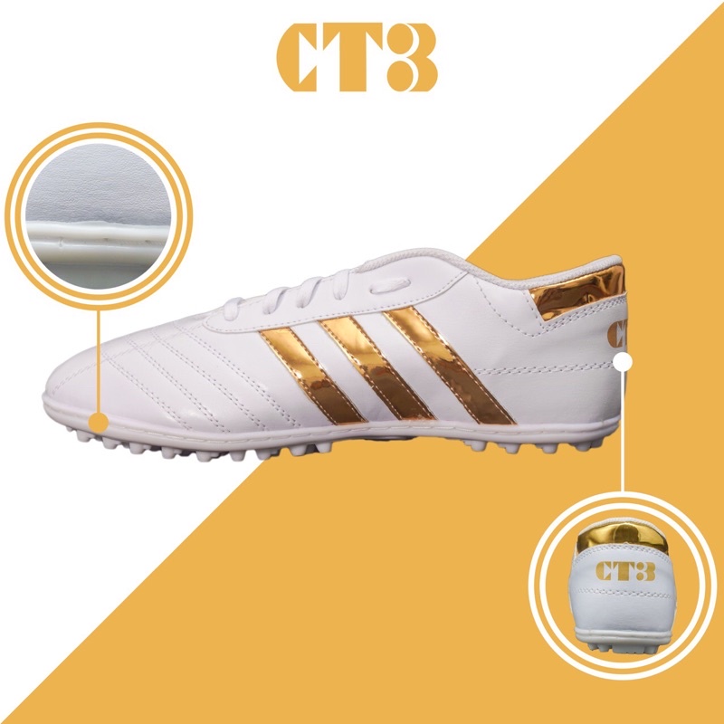 Giày đá bóng 3 sọc đã KHÂU Full ĐẾ,giày đá banh sân cỏ nhân tạo